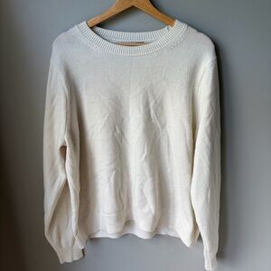 BABANA REPUBLIC Womens Ivory Essential Sweater Size XXL Crew Neck Staple